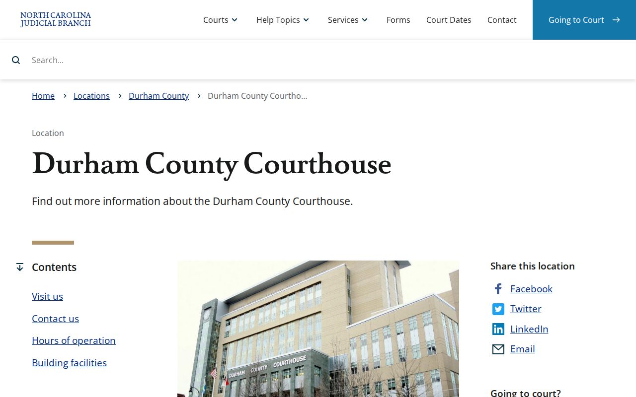 Durham County criminal court record access information